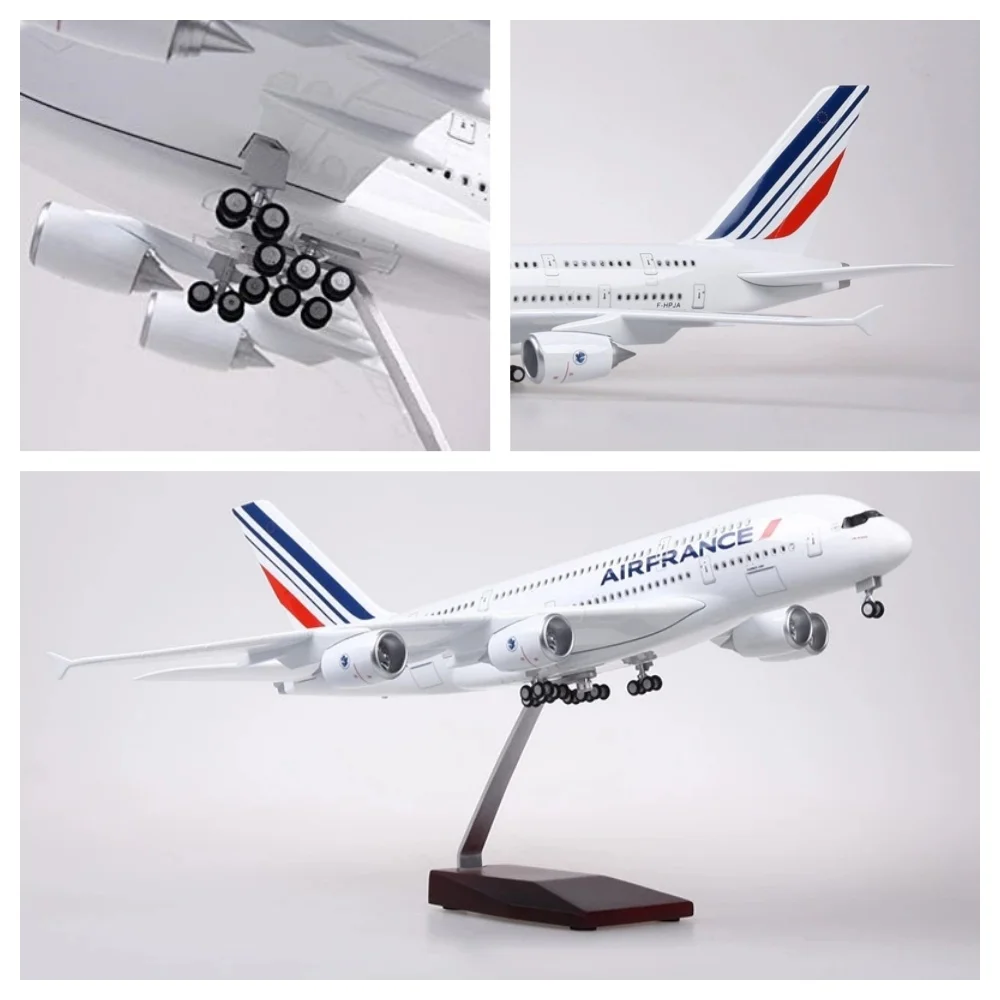 Air-bus A380 Air France Airline 1/160 Scale 50.5CM Airplane Model Wheel Diecast Plastic Resin Plane For Collections And Display
