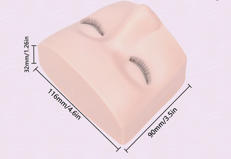 1-lagiges / 3-lagiges Wimpern-Übungspuppenmodell für das Üben des Wimpern-Make-up-Verfahrens, Wimpernverlängerungs- und Pfropf-Trainingswerkzeug – Detail 12