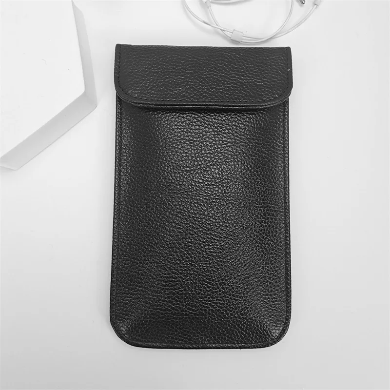 Real leather magnet cell phonge bag signal shielding against radiation pouch