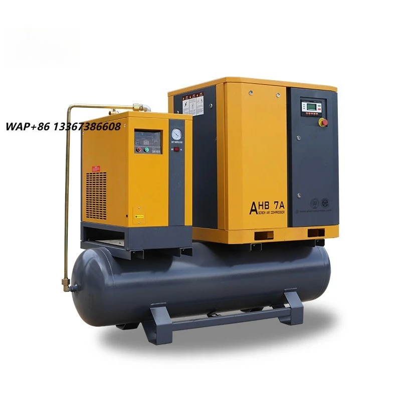 Airhorse Low Noise Screw air Compressor 240v 4kw 5 air Compressor tank Dryer Mounted Screw air Compressor
