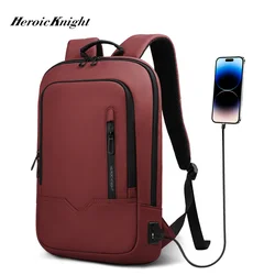 Heroic Knight-Mochila Business Slim para Homens, Mochila Multifuncional Homem Trabalho Viagem, Saco Impermeável para Laptop, 15,6 