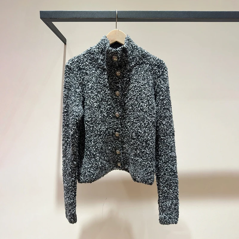 

Autumn Winter Women's Knitted Wool Blend Sweater f High Collar Two-Way Wear Commute Sle Slim Fit Long Sve Warmth Emit...