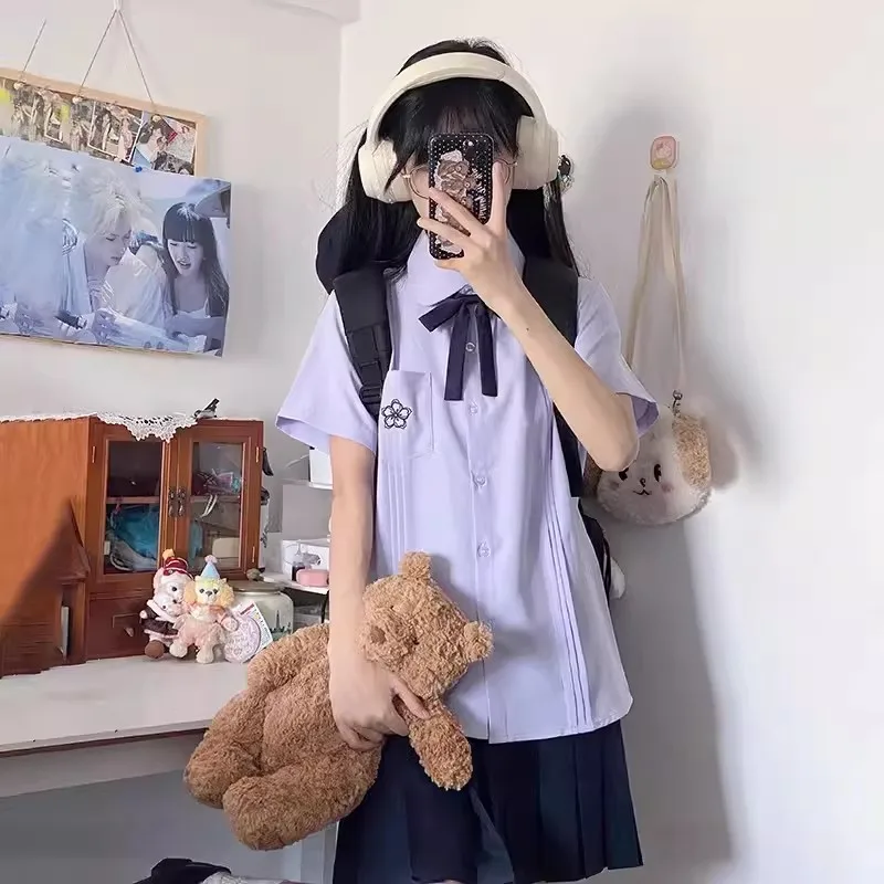 2024 Sommer jk Uniform Set japanische Schüler Seemann Outfit Seifuku für Cosplay Schulmädchen koreanische Langarm uniformen