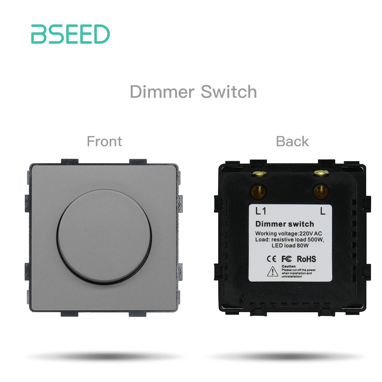 BSEED Lichtschalter Glasscheibe Teile Grau USB Wandsteckdosen Funktionsteile DIY EU CAT5 TV Steckdosen Steckdose Teile Grau