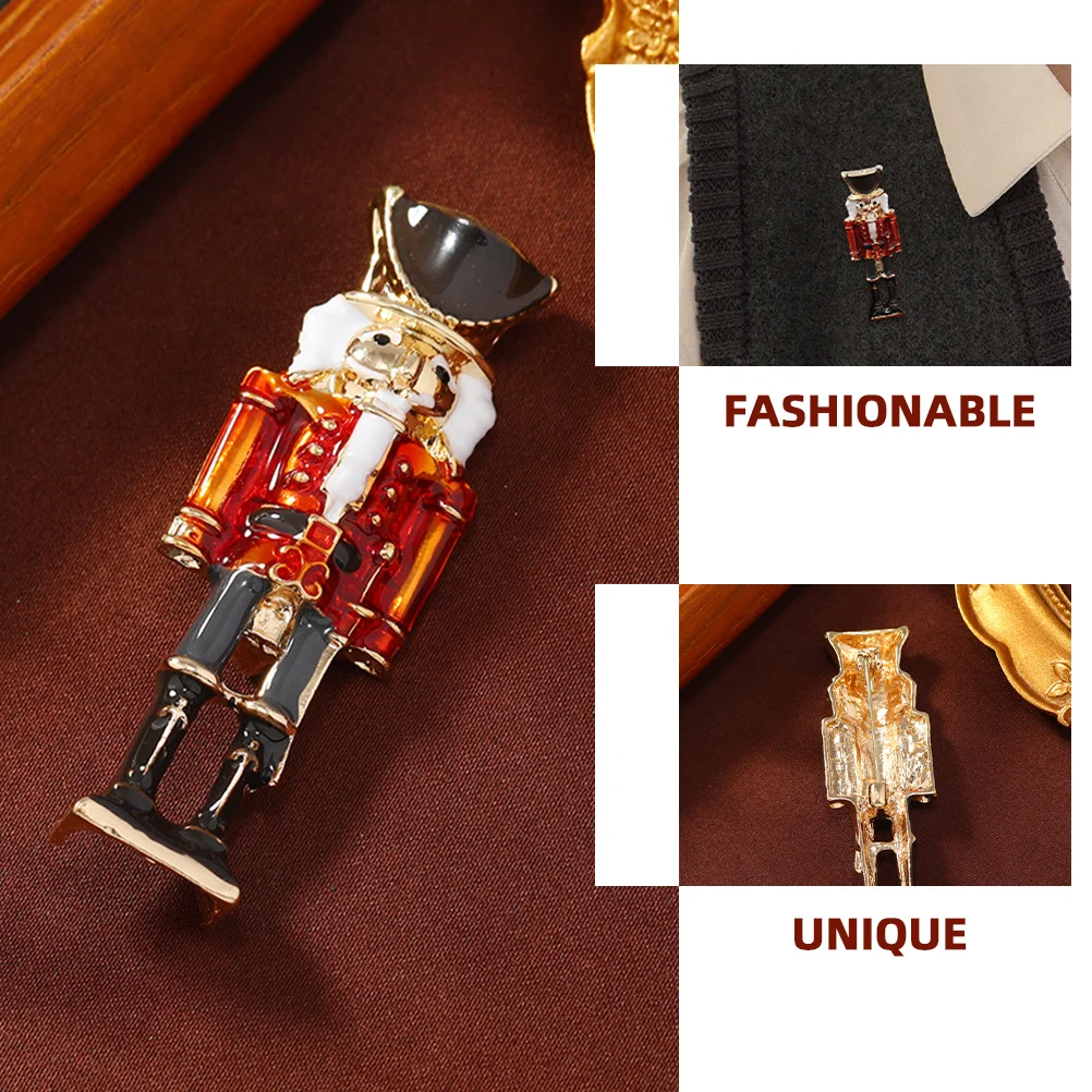 

Nutcracker Soldier Brooch Cute Cartoon Vintage Decorative Pin Shawl Hat Lapel Jewelry Accessory For Women Fashion