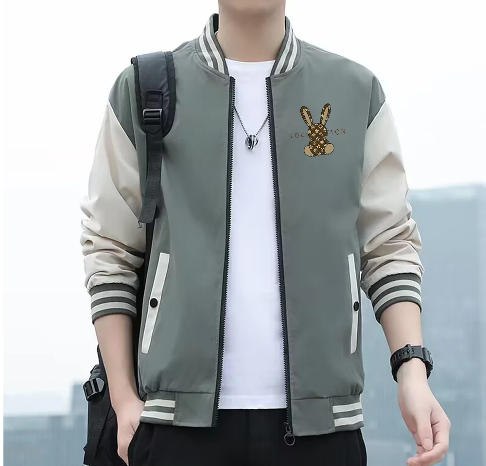 

Men's Spring and Autumn Street Fashion Trend Cartoon Pattern High quality Baseball Jacket, Personalized Outdoor Sports Style