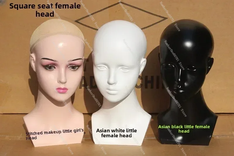 Head model lady hat silk scarf eye mask mask display wig model  prop fake model dummy head