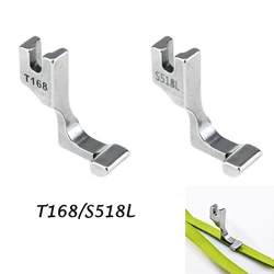 S518L/T168 Industrial Sewing Machine Zipper Presser Foot Lockstitch Invisible Zipper Foot Concealed Foot DIY Sewing Accessories