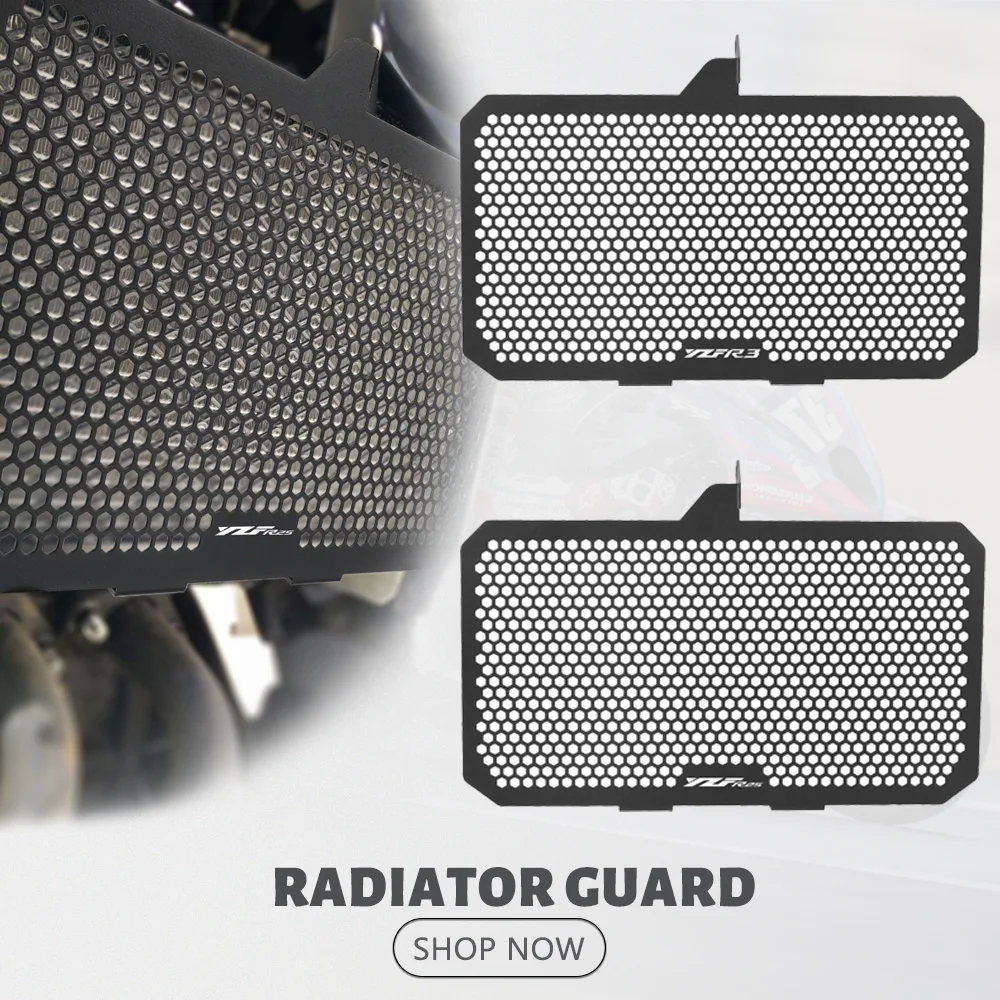 

2025 Motorcycle Radiator Tank Grill Guard Protector Protection FOR YAMAHA YZF-R3 R25 R3 YZFR3 YZFR25 2014 2015 2016 2017-2024