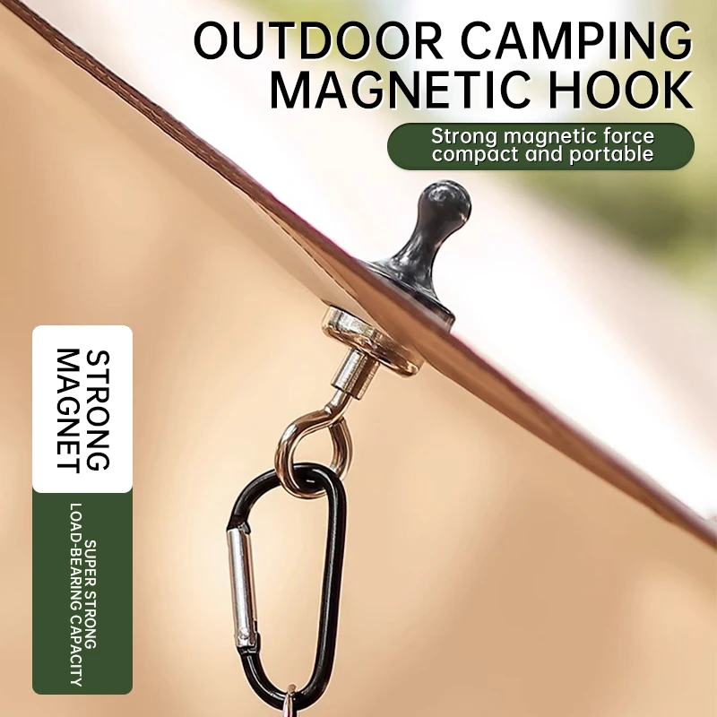 Outdoor strong magnet hook Strong magnetic hook camping light hanging ceiling tent retainer hook mountaineering buckle