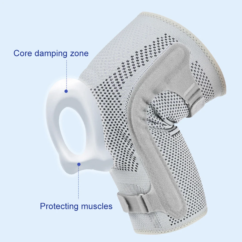 قطعة واحدة من دعامات الركبة مع حزام للنساء والرجال، كم ضغط الركبة لـ ACL، تمزيق الغضروف المفصلي، العمل، الجري، رفع الأثقال #4