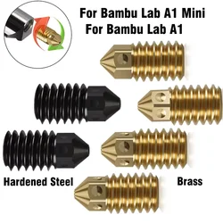 Boquilla reemplazable de acero duro para babulab A1/A1 Mini, 0,2, 0,4, 0,6, 0,8mm, actualización de Hotend