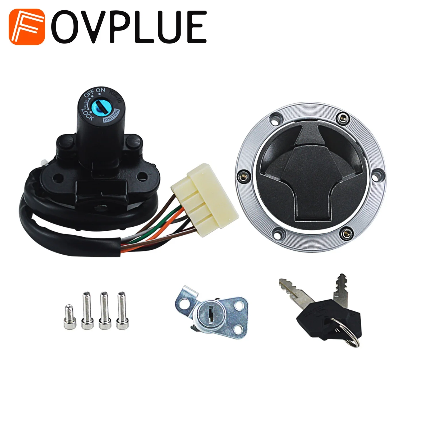 

Выключатель зажигания мотоцикла, крышка бензобака, замок и набор ключей для Kawasaki EX250 Ninja 250 EX300 Ninja 300 ER250 300 Z250 Z300