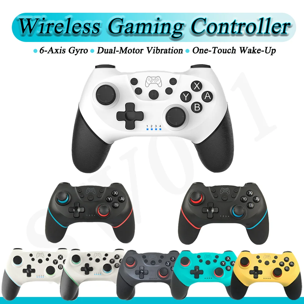 For Switch/Switch Lite Wireless Gaming Controller Bluetooth-Compatible Gamepad with 6-Axis Gyros Dual Vibration Joystick Gifts