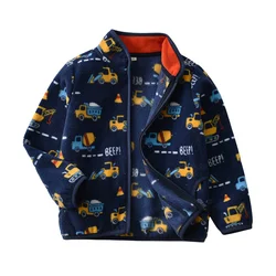 2-8T New  Children Jackets Outwears for Boys Winter Autumn Fleece Zipper Cute Hot Selling  Warm Clothing Baby Coats Clothing