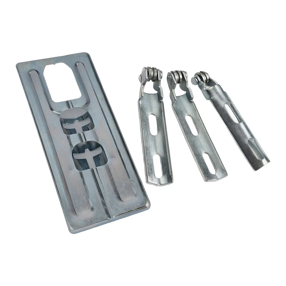 Silver Metal Guide Wheel And Base Plate Set For 55 Jig Saw Reciprocating Rod Replacement Parts Power Tool Accessories
