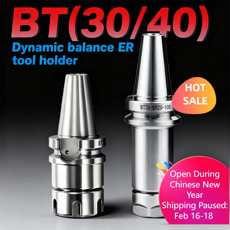 

Держатель инструмента BT30/BT40-ER, динамический баланс, ER16, ER20, ER25, ER32, 70-100 л, хвостовик ножа для станка с ЧПУ, держатель инструмента