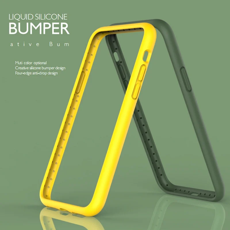 Luxury Liquid Silicone Original Bumper Frame Side Phone Case For iPhone 15 14 13 12 11Pro Max 13Mini Anti-Knock Protective Cover