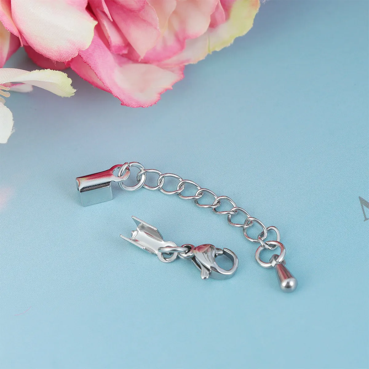 

10Pcs Stainless Steel Lobster Claw Clasps Durable Cord Connectors Suitable for DIY Bracelet Necklace Chain Buckles