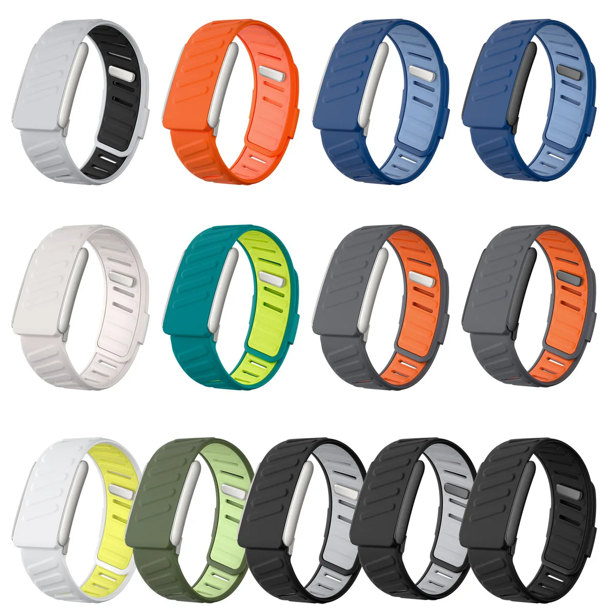 Soft Silicone Band for Whoop 5.0 Watch Strap with Metal Case Adjustable Rubber Wristband for Whoop MG Heart Rate Monitor Strap