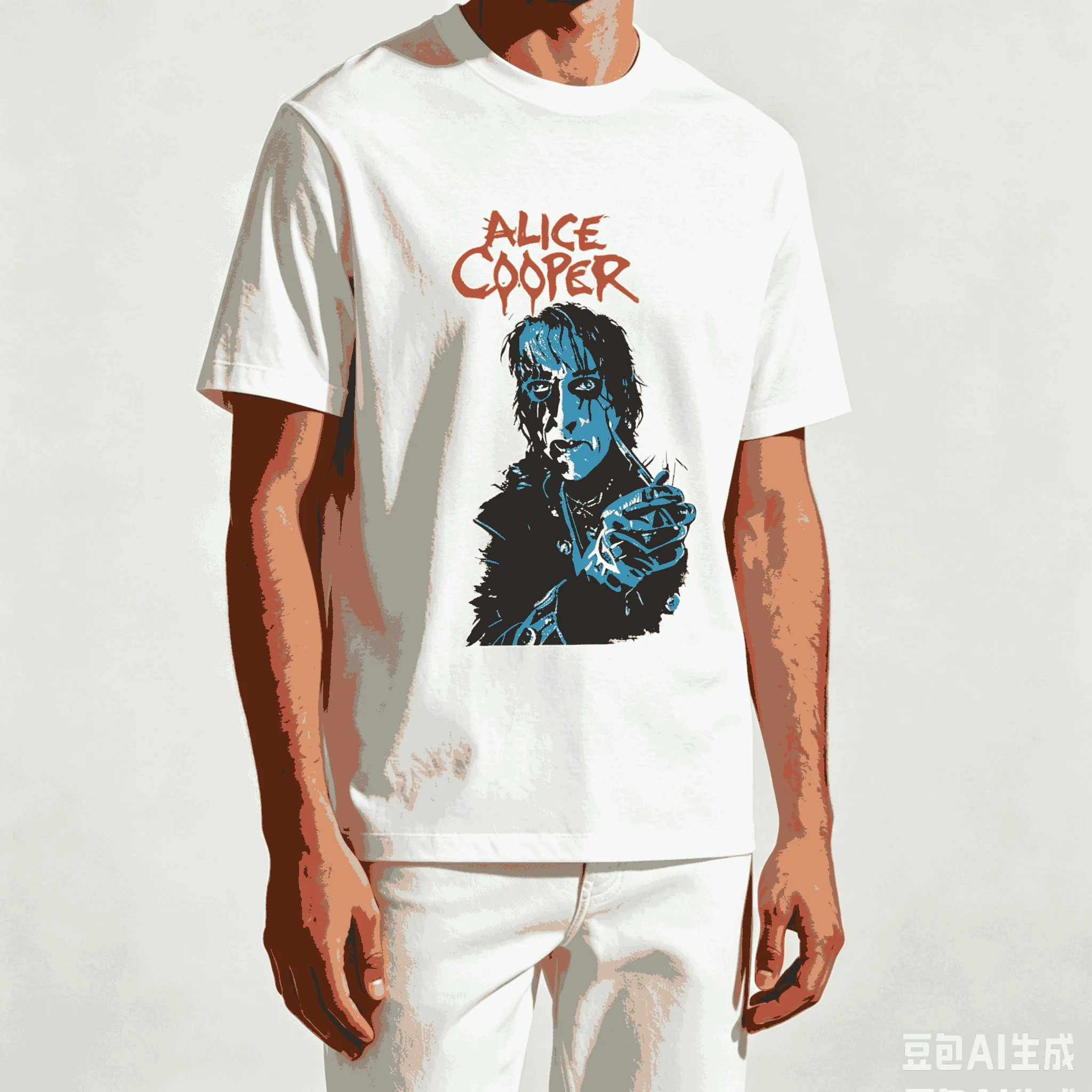 Alice Cooper for Fan Gift T-shirt Men Women Harajuku Oversized Unisex Short Sleeve Streetwear high quality Breathable Fashion - view 3