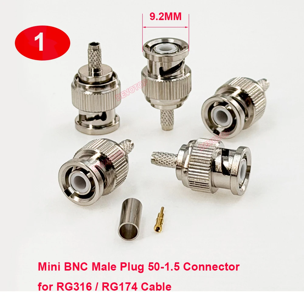10PCS/LOT Q6 Mini BNC Female Bulkhead Wire Connectors for RG316 / RG174/ LMR100 Cable