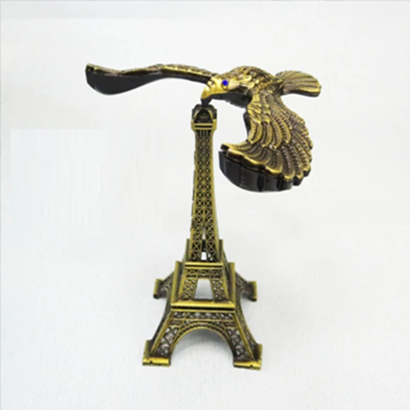 

Creative Metal Balance Eagle Bird Toy Eiffel Tower Landmark Building Ornament Tabletop Decoration Children Gift