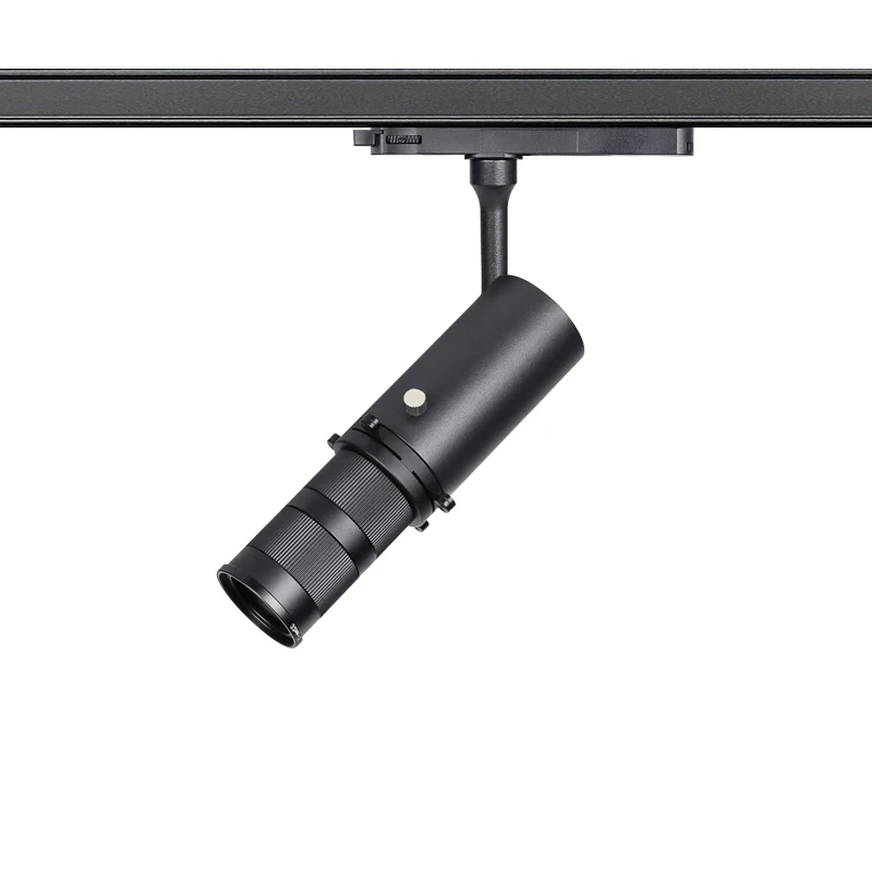 Projecteur sur rail réglable moderne à intensité variable de 20 à 35 degrés Zoomable 12W LED