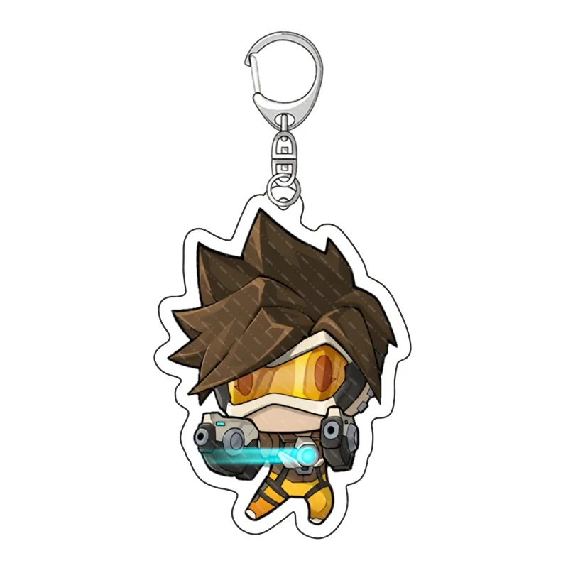 Game Overwatch Keychain Figure Pendant Key Chain Anime Accessories Cartoon Car Key Holder Creative Bag Accessories Fans Gifts