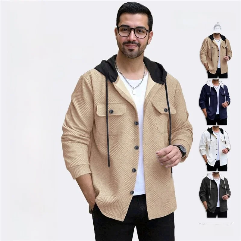 

Мужская повседневная толстовка-куртка с пэчворком, вышивкой и пуговицами, свободного кроя, из полиэстера, тонкая, стандартная толщина