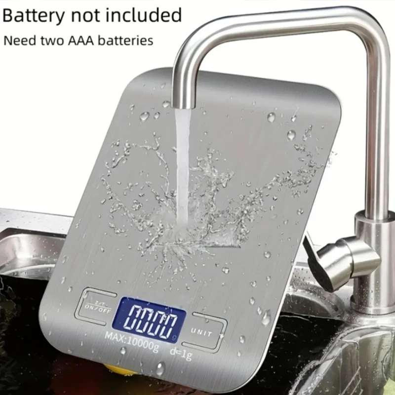 مقياس مع وظيفة الفارغة مقياس تخمير القهوة الإلكتروني شاشة LCD شاشة من الفولاذ المقاوم للصدأ 10 كجم ميزان المطبخ الرقمي للمطبخ #5