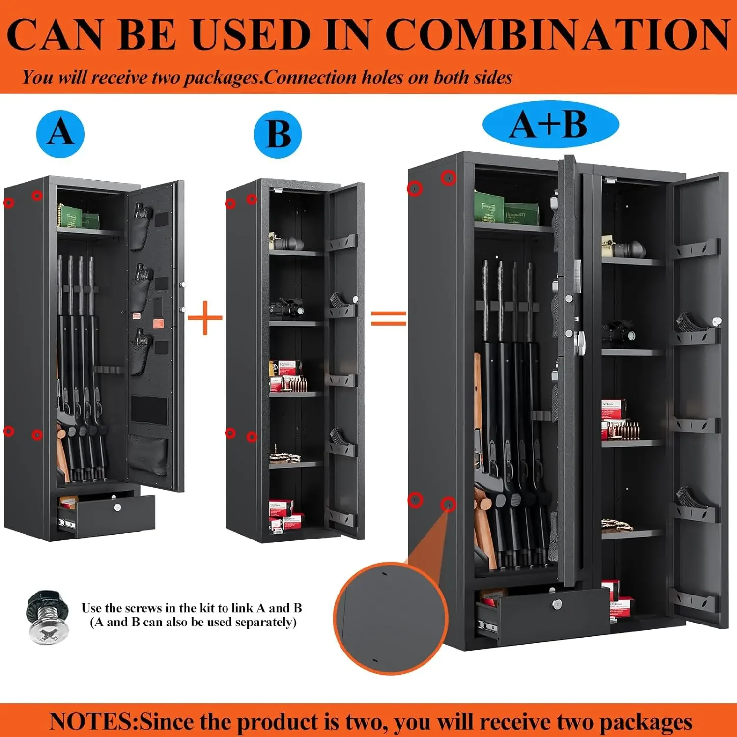 15-20 Gun Safe,Large Gun Safes for Home Rifle and Pistols,Rifle Safe,3 Gun Mount,Handgun Pockets and Removable Shelf