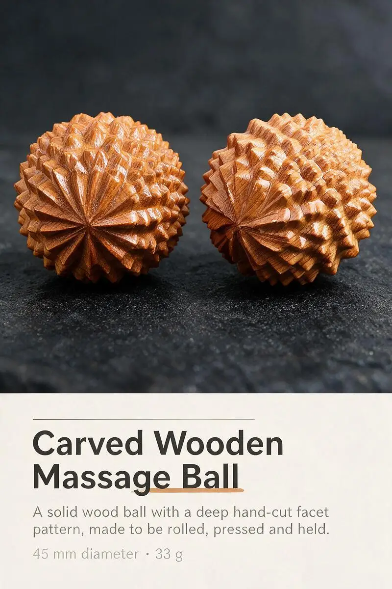 2PC Thuja Holz Hand Massage Ball Durian Fitness Handball Hand Ausübung Yoga Meditation Therapie Stress Druckentlastung Werkzeug – Detail 4