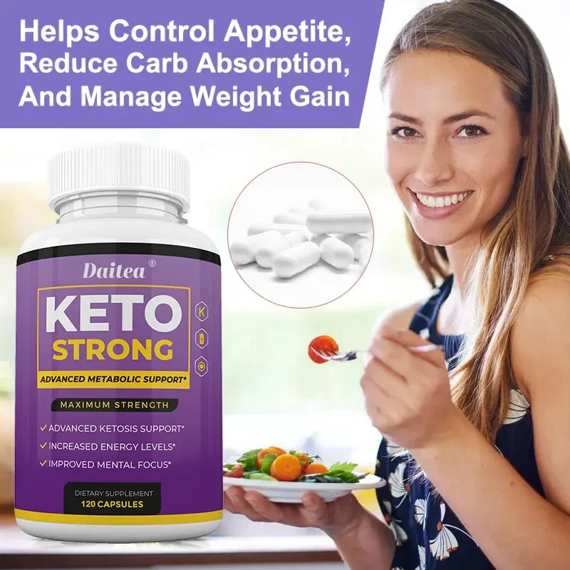 Keto BHB Capsules - Fat Burning and Weight Management Supplement for Men and Women, Appetite Suppressant, Metabolism, Energy