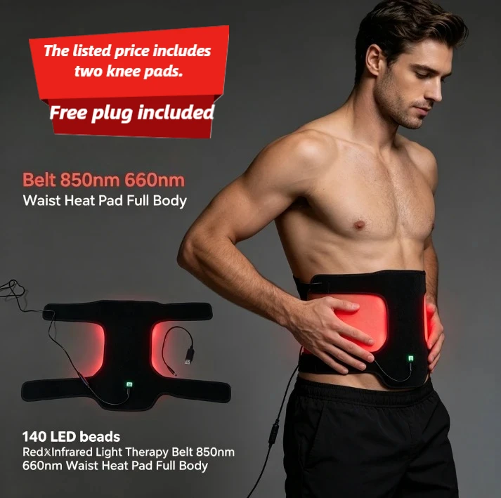 Skin Care Support Knee Pad 660nm Red Light &850nm Near Infrared Light Leg Joint Shoulder Elbow for Knee Pain Relief Inflammation