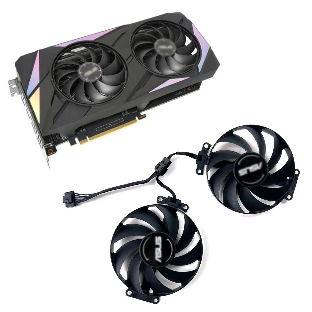 Cooling Fan For ASUS ATS RTX3060/3060Ti/2060/GTX1660Ti Giant Shark GPU Model CF8015U12D 12V 0.48A 6Pin 75mm