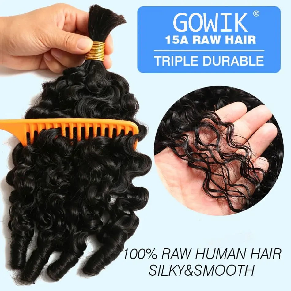 Cabello humano natural rizado estilo burmese para trenzas boho, sin procesar, sin weft, de 10 a 30 pulgadas, color 1B negro, rizos espirales, decolorable, sin enredos, para peinados bohemios 2