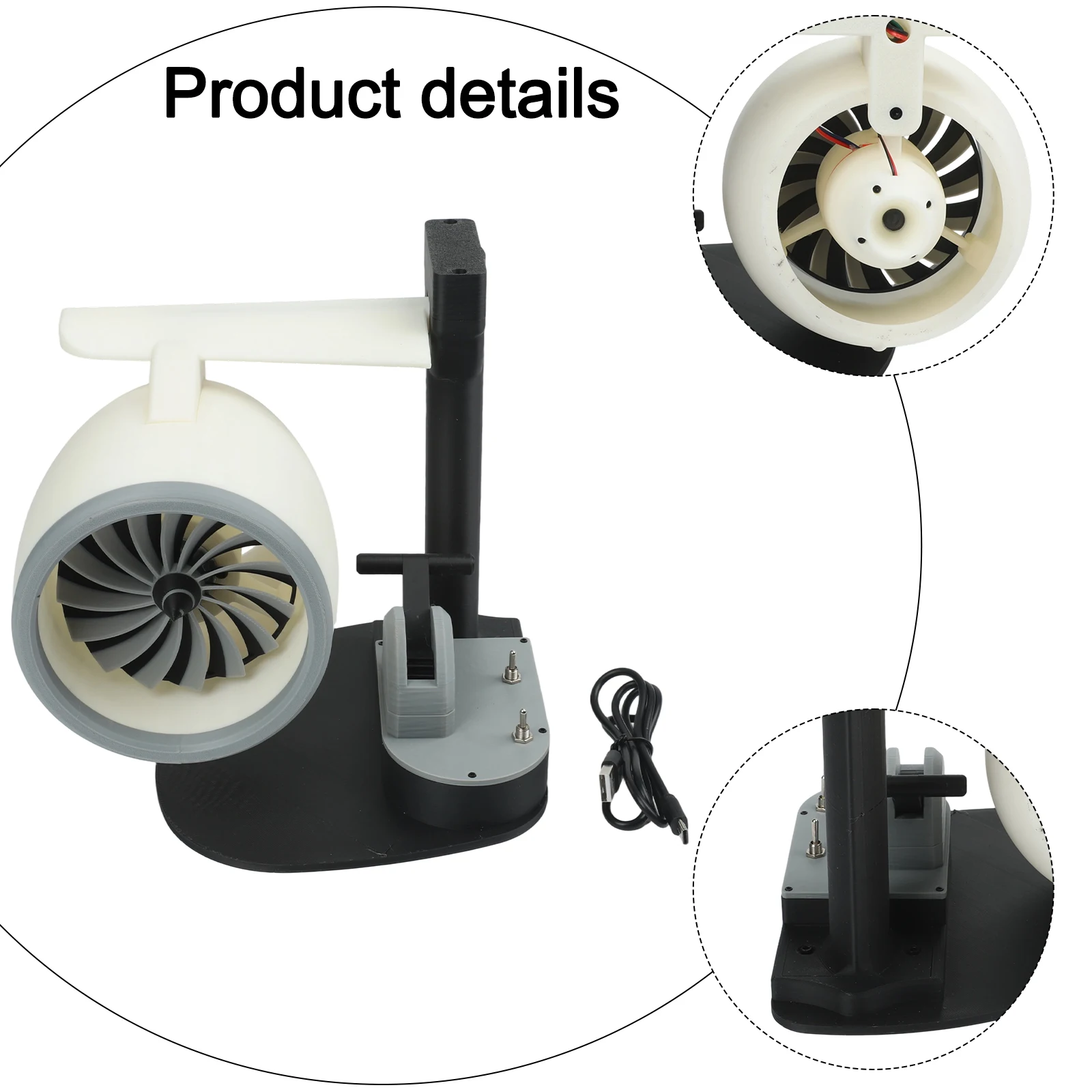 

Desktop Humidifier USB Humidifier Fan Desk Use Push-rod Airflow Adjust Plastic And Metal Construction For Laptop USB Port