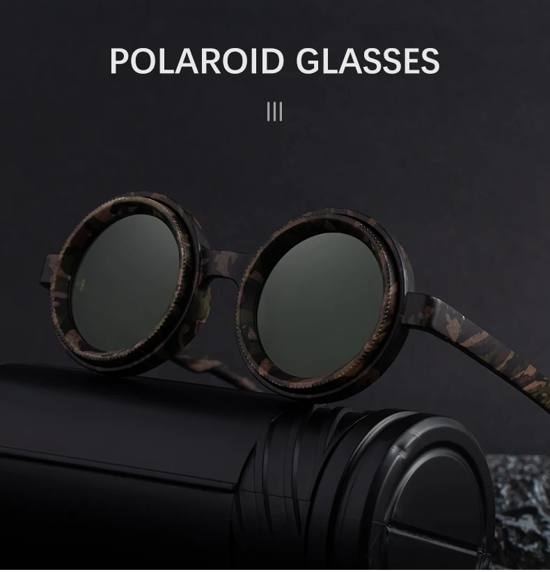 ND9 Verstellbare Dimmbare Polarisierte Runde Sonnenbrille für Herren 2026 Luxusmarke Punk Anglerbrille Outdoor-Eyewear UV400 Schutz – Detail 3