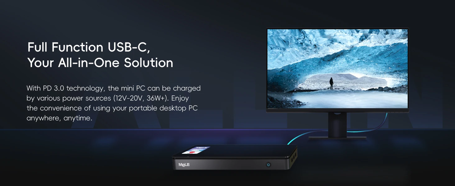 MeLE Reddot Winner Mini PC N100 I3-N300 16GB 32GB 512GB Mini Desktop Computer, USB-C on Office Education Home Overclock4C