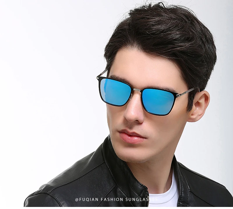 Klassische Quadratische Polarisierte Sonnenbrille Männer Luxus Metall Rechteck Sonnenbrille Männlich Vintage Nachtsicht Driving Shades UV400 – Detail 2