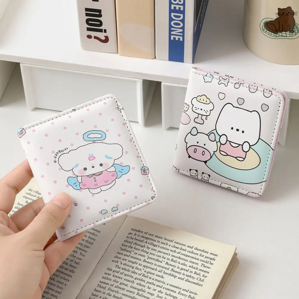 PU Leather Kawaii Wallet Portable Cartoon Money Bag Mini Business Card Case Portable Cute Coin Purse for Women