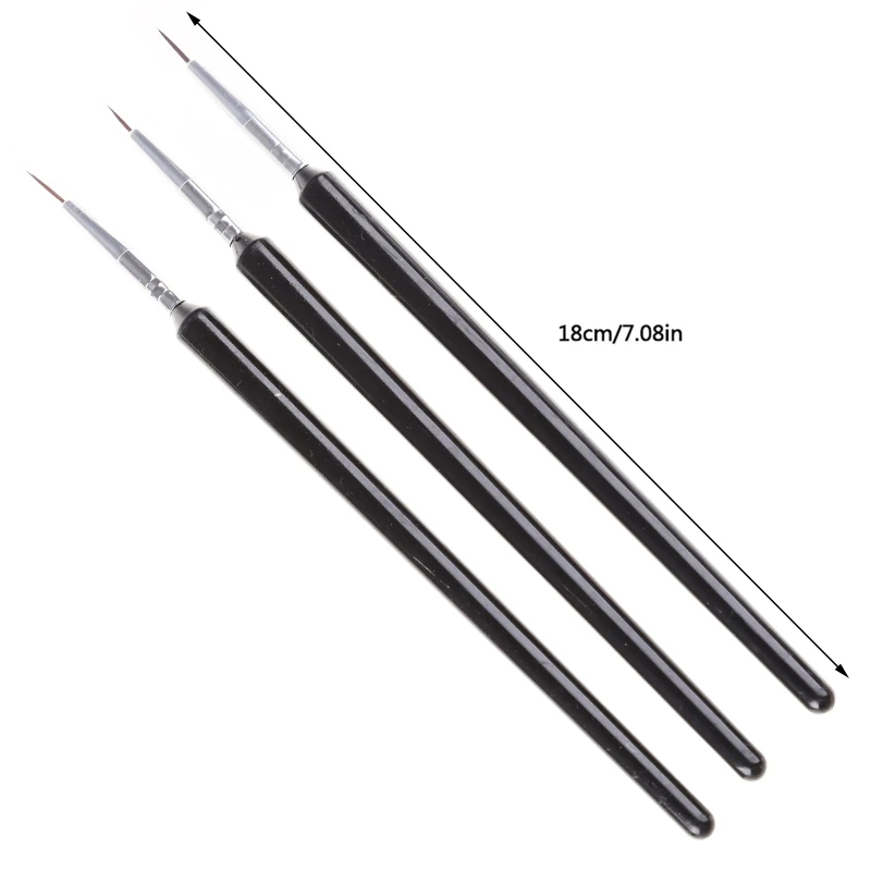 E9LB 3 Pieces Premium Art Liner Brushes Sets Perfect for