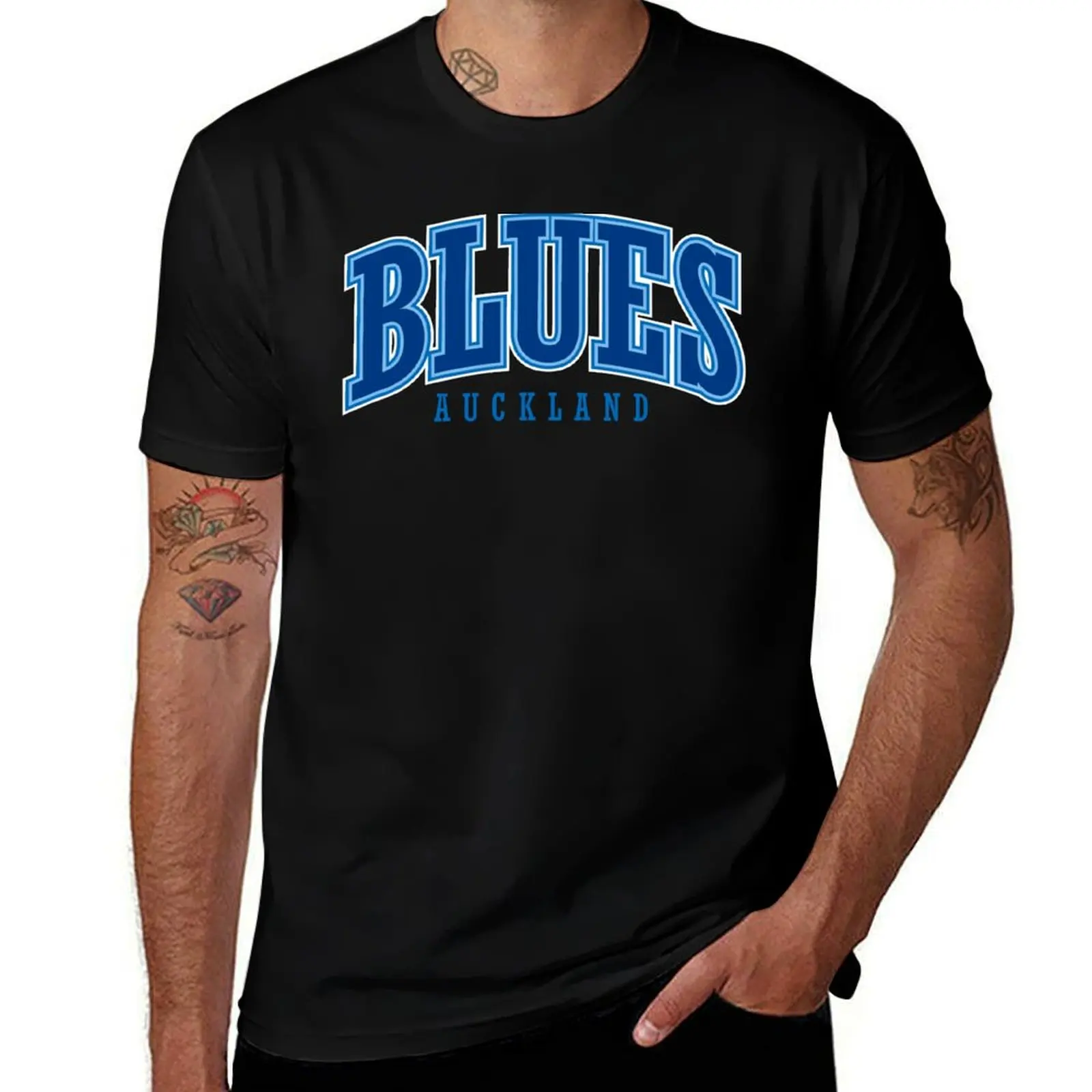

Auckland Blues Rugby New Zealand All Blacks T-Shirt for a boy tees compression shirt men