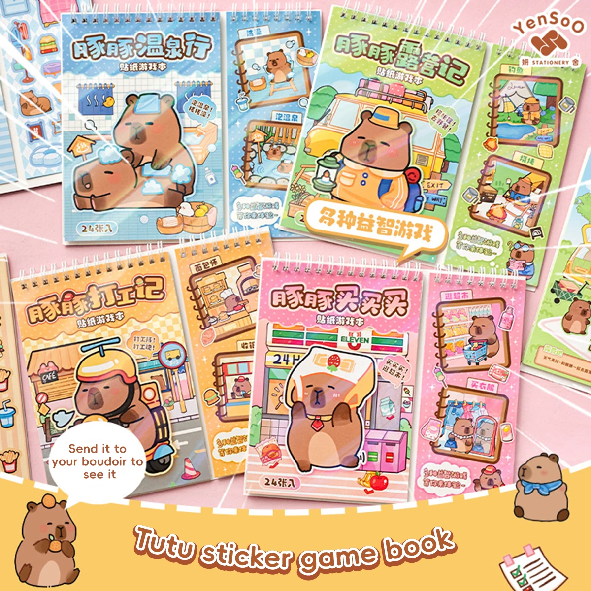 Capybara Cute Dressing Stickers Handbook Stickers Cartoon Multi-purpose DIY Decoration Stickers Korean Cheap Kawaii Stationery