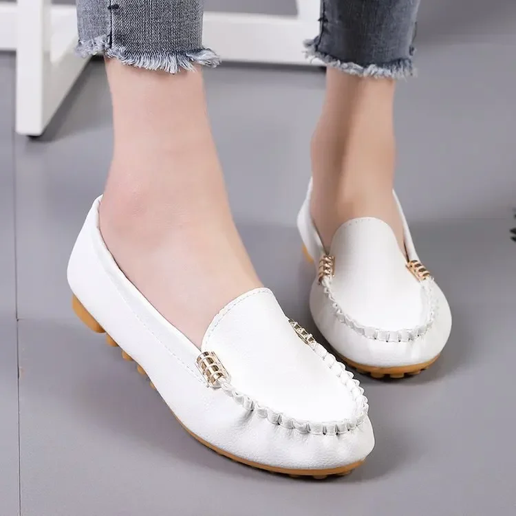 Women Flat Shoes 2024 Spring Autumn Women Casual Shoes Slips Round Toe Denim Flat Loafer Plus Size 44 Jeans Shoes Zapatos Mujer