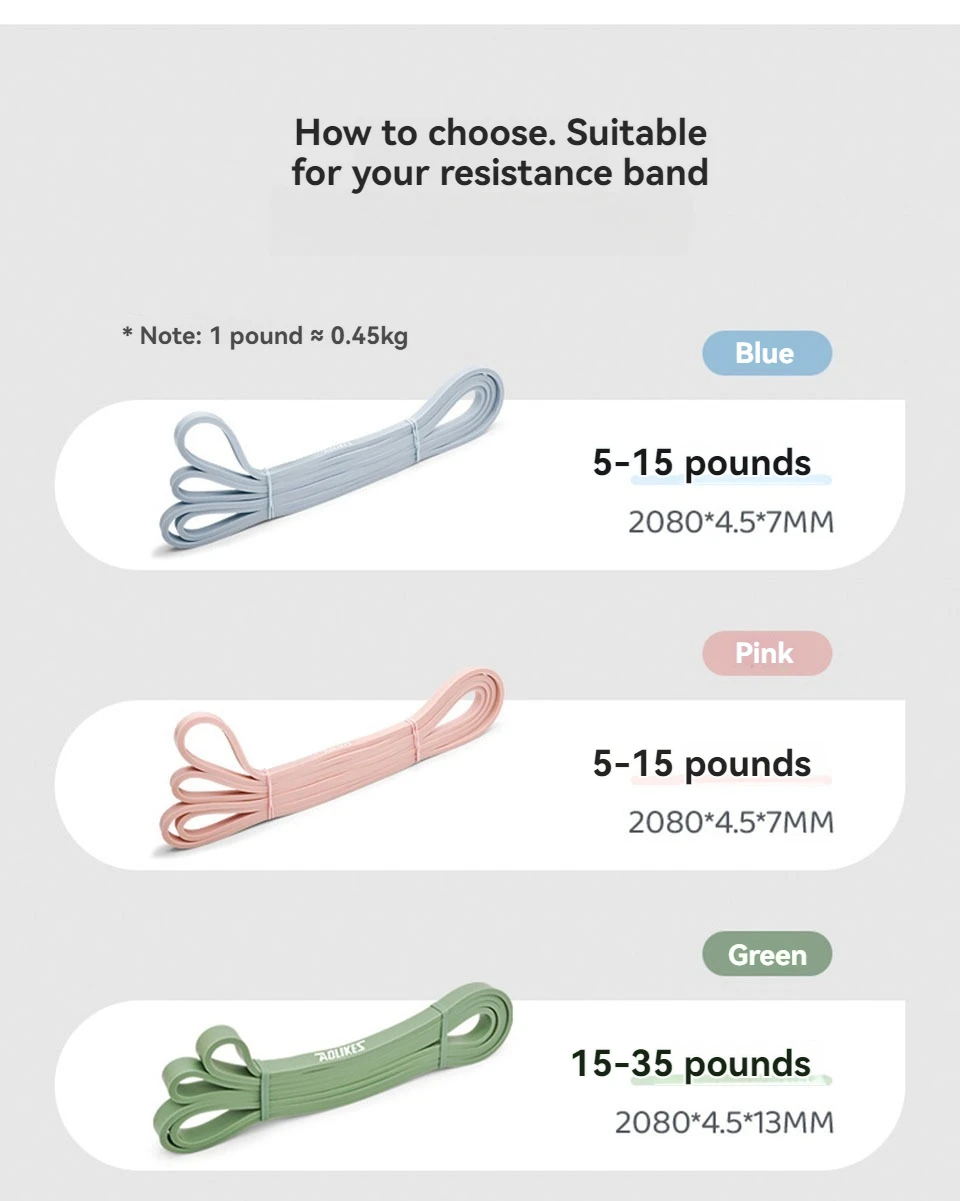 AOLIKES Widerstandsband, hochziehbares Hilfsband, Stretchband, Widerstand, schwere Trainingsübung für Physiotherapie, Heimtraining – Detail 15