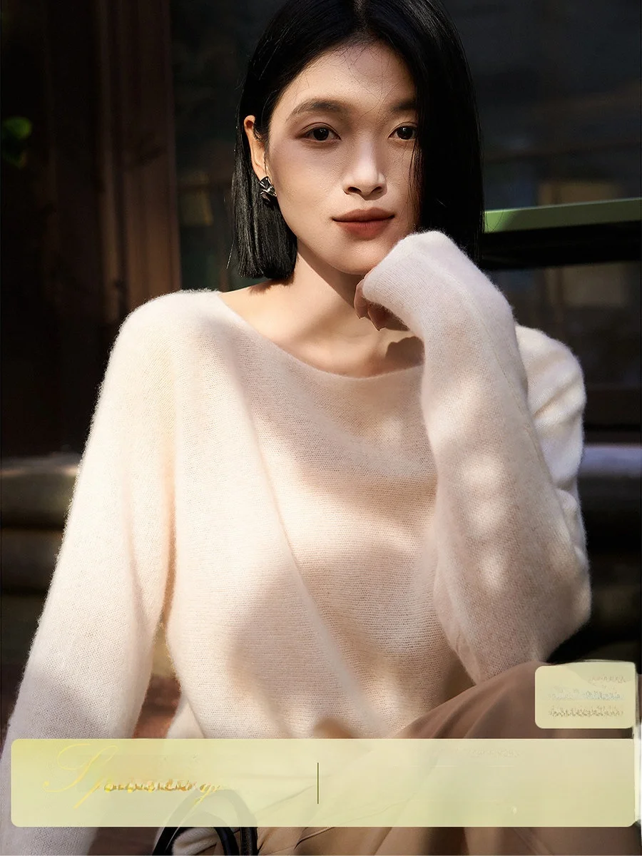 

Ele Knitted Camere Sweater round Ne Soft Warm Long Sve Women's Faionable Crtsmanip Cr Color Camere Top