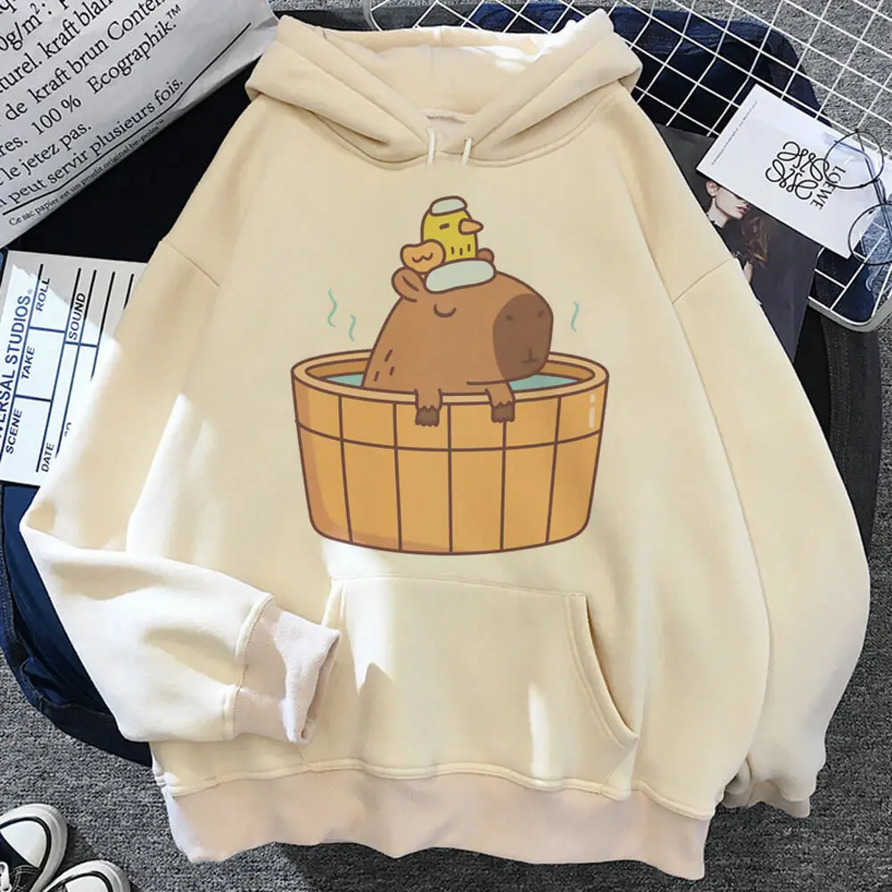 Capybara hoodie comfortable patterned patterned graphic funny harajuku girl tracksuits elegant graphic