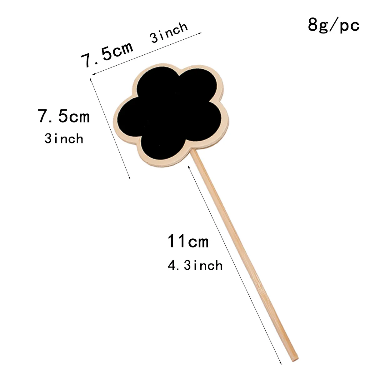 20Pcs Mini Chalkboard Toppers Solid Wood Flower Garden Plant Markers Christmas Party Decoration Chalk Writing Signs for Home